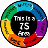 72054 5S, 6S, 7S lean manufacturing safety floor sticker